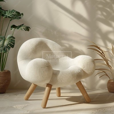 Solid Wood Frame Single Leisure Chair