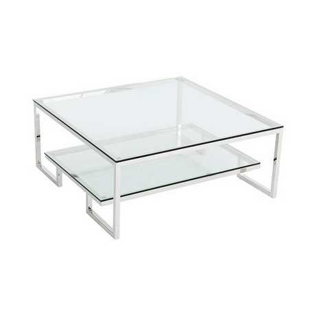 CT00193 Alibaba long silver stainless steel mirror glass table