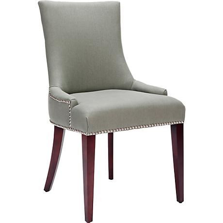 DC00017 Solid walnut wood polyester fabric dining chairs