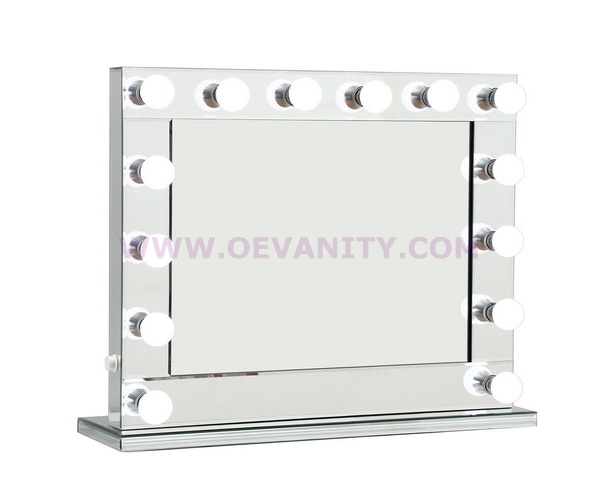640023 Diamond XL Mirror Finish Hollywood Makeup Mirror Dimmable