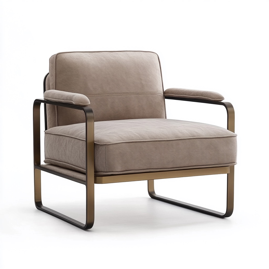 MTC0066 Matoezzi ITALIA lounge chair with solid walnut woood