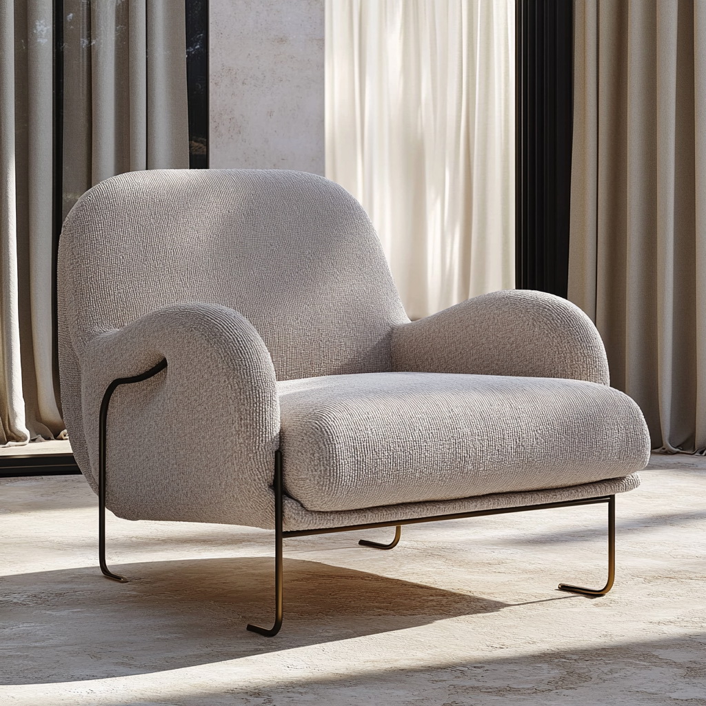 MTC0088 Matoezzi ITALIA lounge chair with solid walnut woood