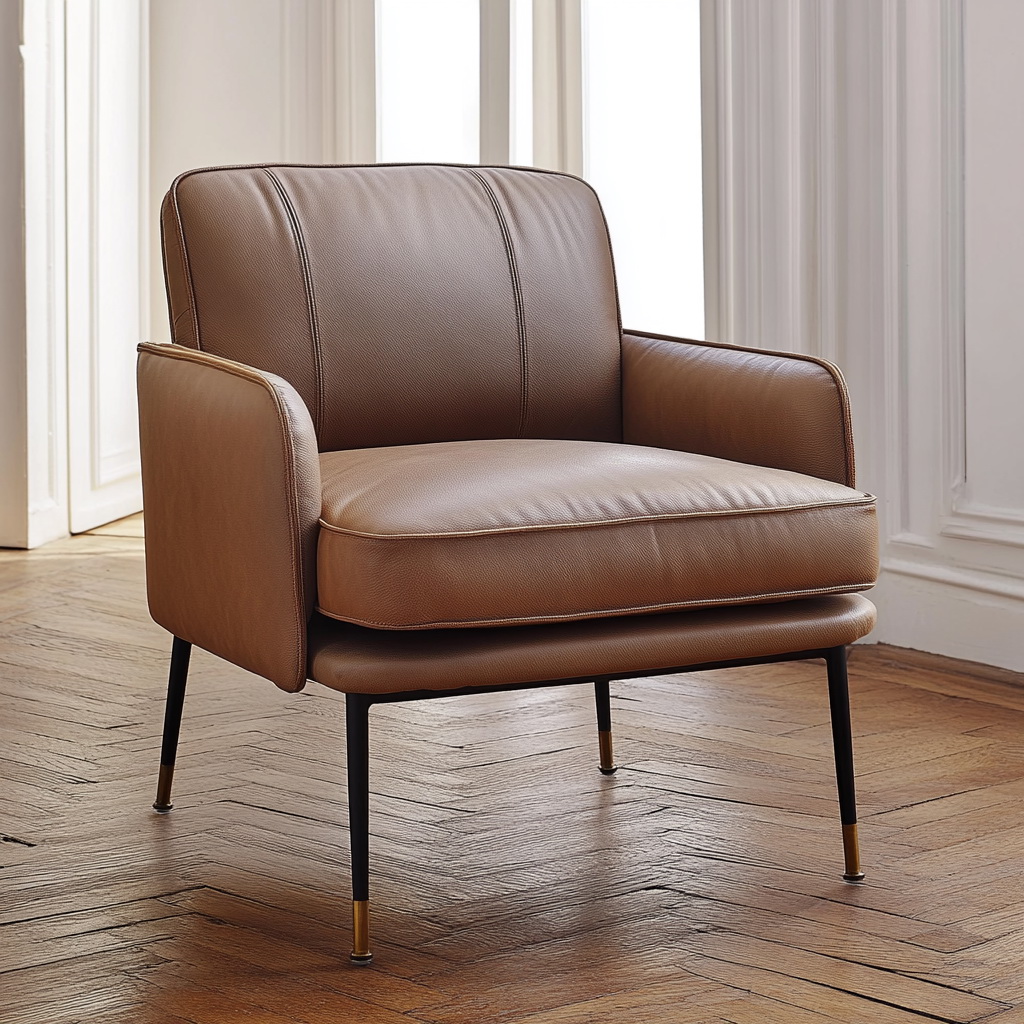 MTC0090 Matoezzi ITALIA lounge chair with solid walnut woood