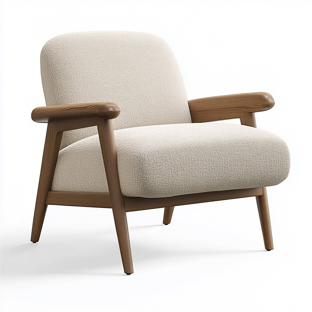 MTC0097 Matoezzi ITALIA lounge chair with solid walnut woood