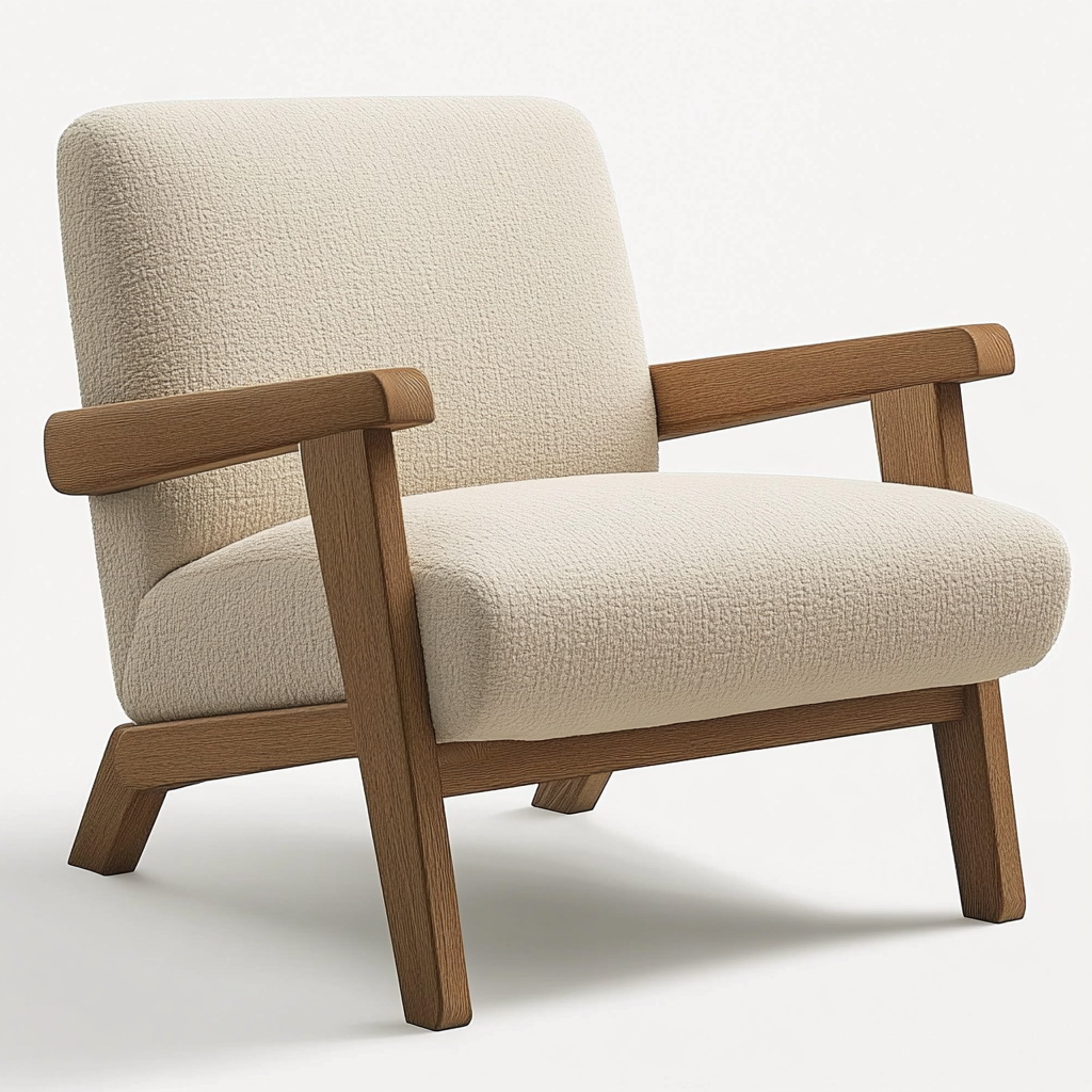 MTC0099 Matoezzi ITALIA lounge chair with solid walnut woood