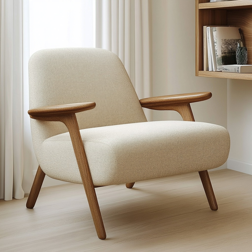 MTC0112 Matoezzi ITALIA lounge chair with solid walnut woood