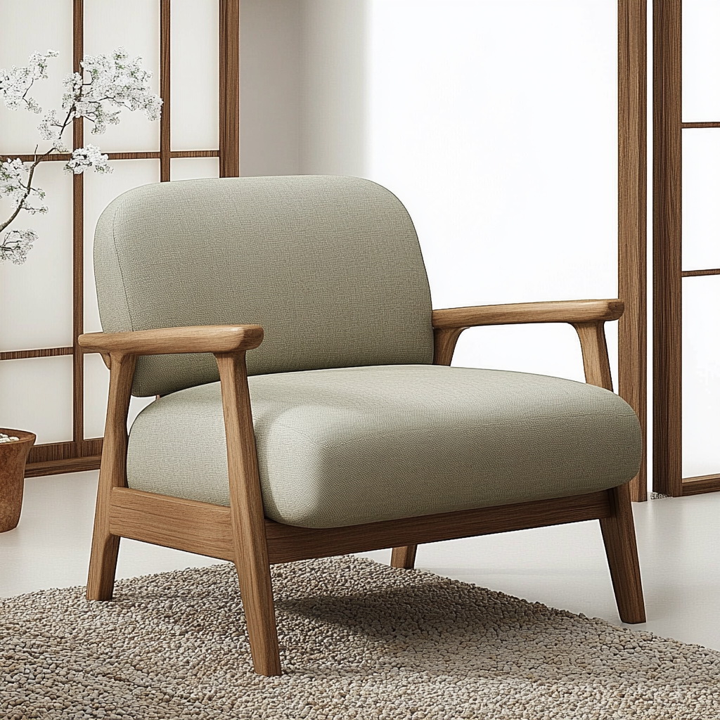 MTC0116 Matoezzi ITALIA lounge chair with solid walnut woood
