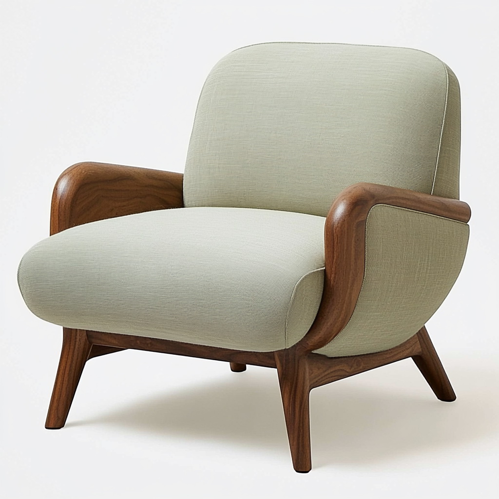 MTC0120 Matoezzi ITALIA lounge chair with solid walnut woood