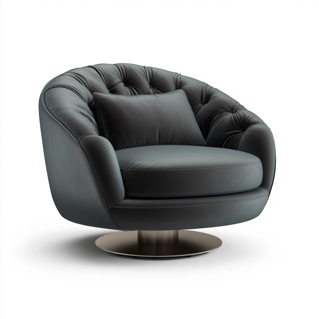 MTC0135 Matoezzi ITALIA lounge chair with solid walnut woood