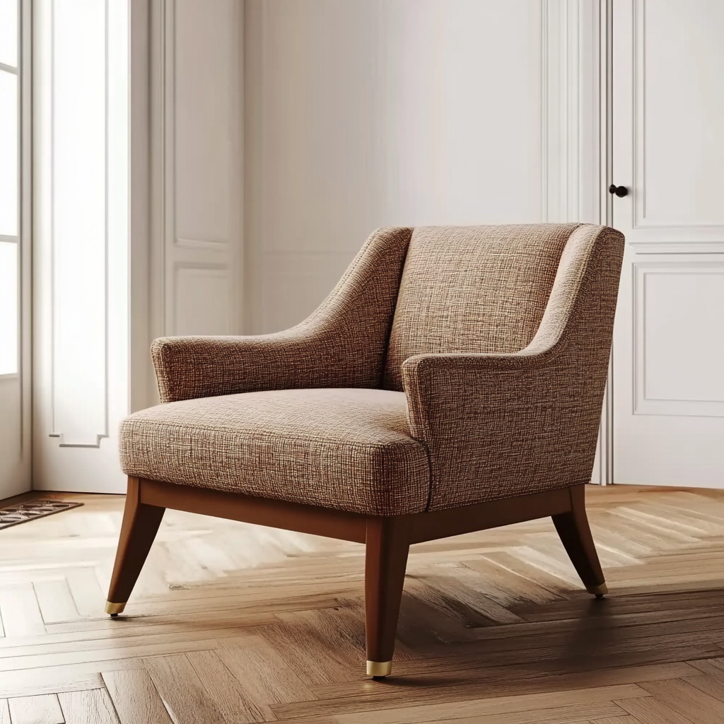 MTC0180 Matoezzi ITALIA lounge chair with solid walnut woood