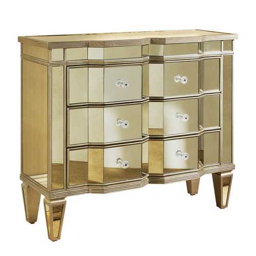 610004 Modern mirrored drawer cabinets chest