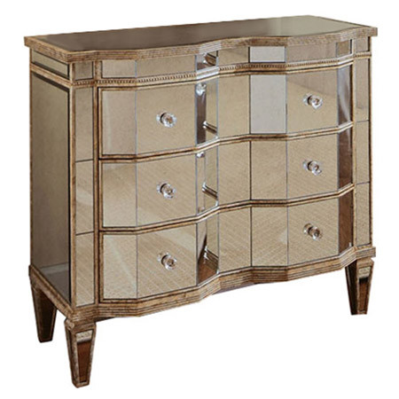 610007 Modern mirrored drawer cabinets chest
