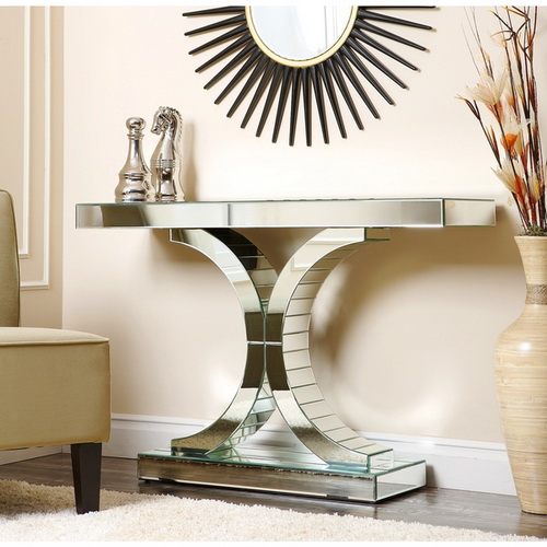 630003 Modern mirrored console table