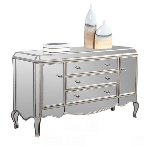 630051 half moon mirrored console table