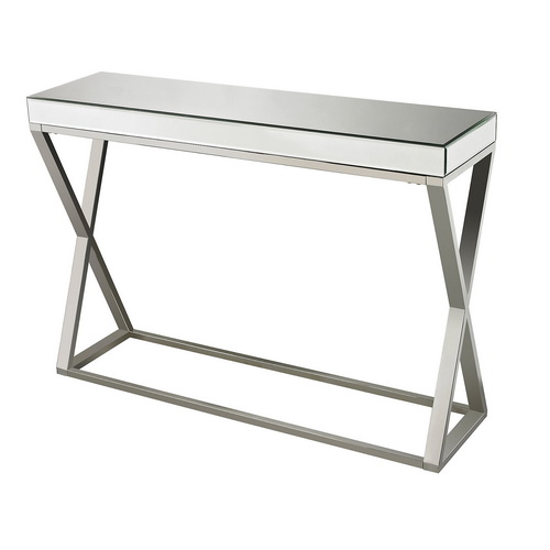 630119 modern mirrored console table