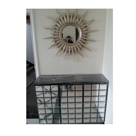 630154 modern mirrored console table