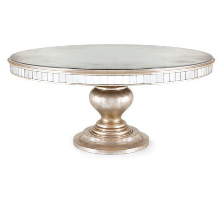 631002 Antique golden mirrored dinning table