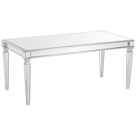 631003 Antique golden mirrored dinning table