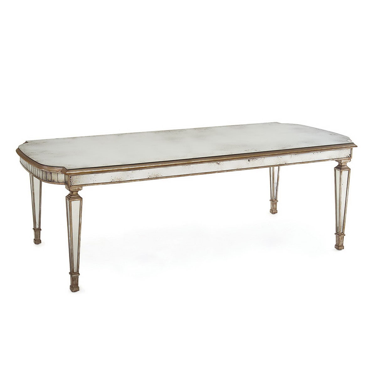 631007 Antique golden mirrored dinning table