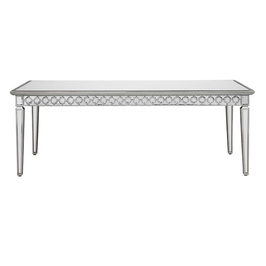 631010 Antique golden mirrored dinning table