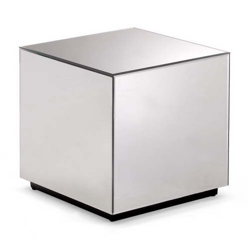 650031 wooden mirrored nightstand table