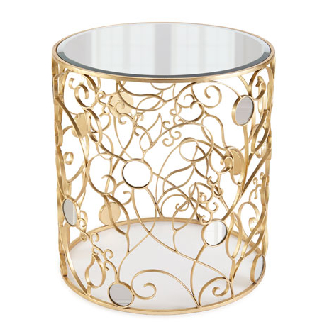 650069 Bed mirrored end table
