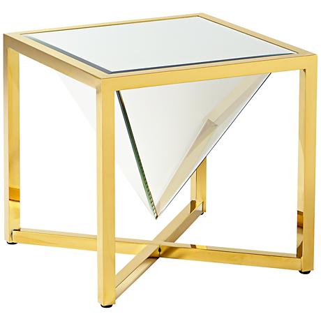 650083 Bed mirrored end table