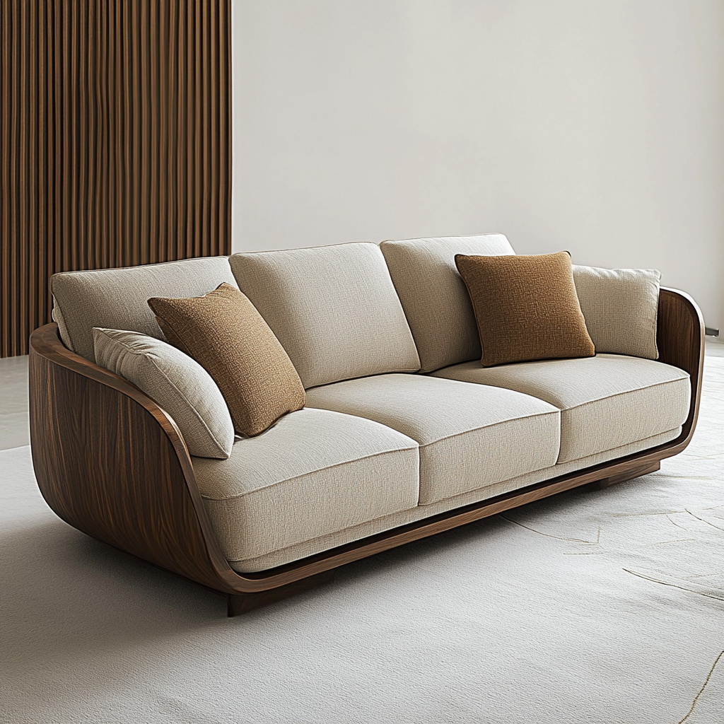 MA0010 Walnut-Colored Wabi-Sabi Modern Style Luxury Velvet Fabri