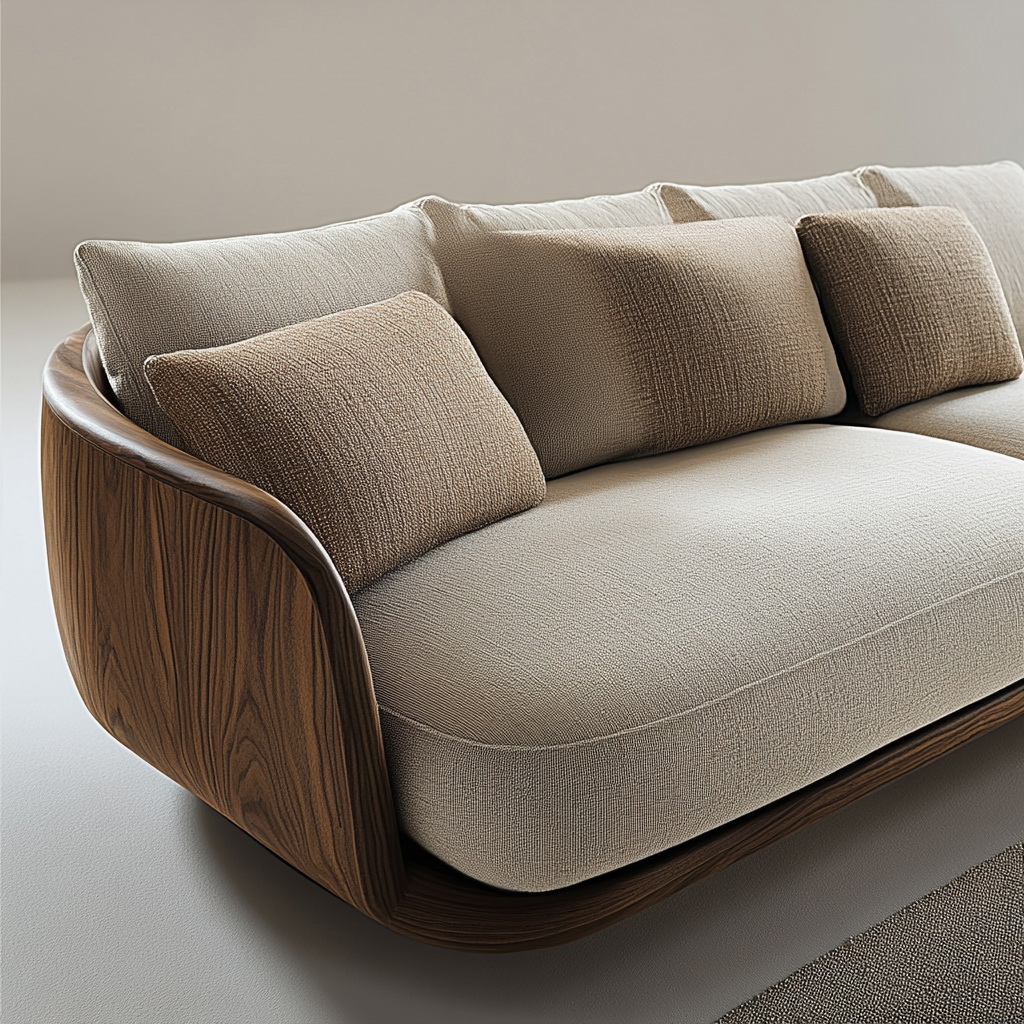 MA0011 Walnut-Colored Wabi-Sabi Modern Style Luxury Velvet Fabri