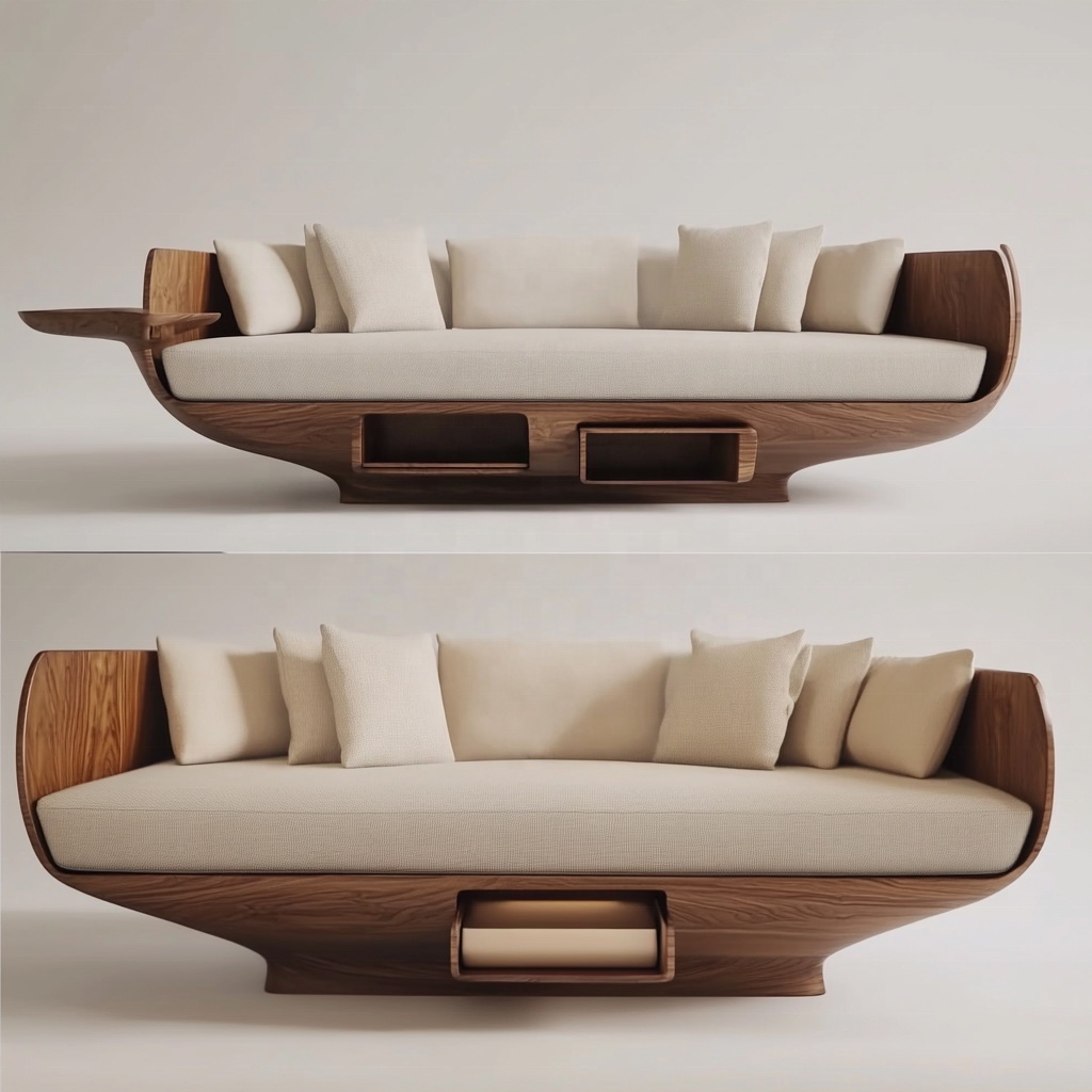 MA0013 Walnut-Colored Wabi-Sabi Modern Style Luxury Velvet Fabri