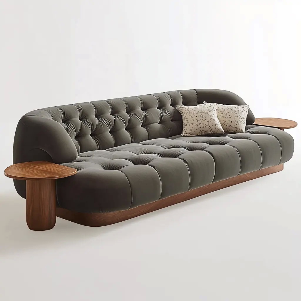 MA0026 Solid wood Matoezzi Modern Style Luxury Fabric Wooden lou