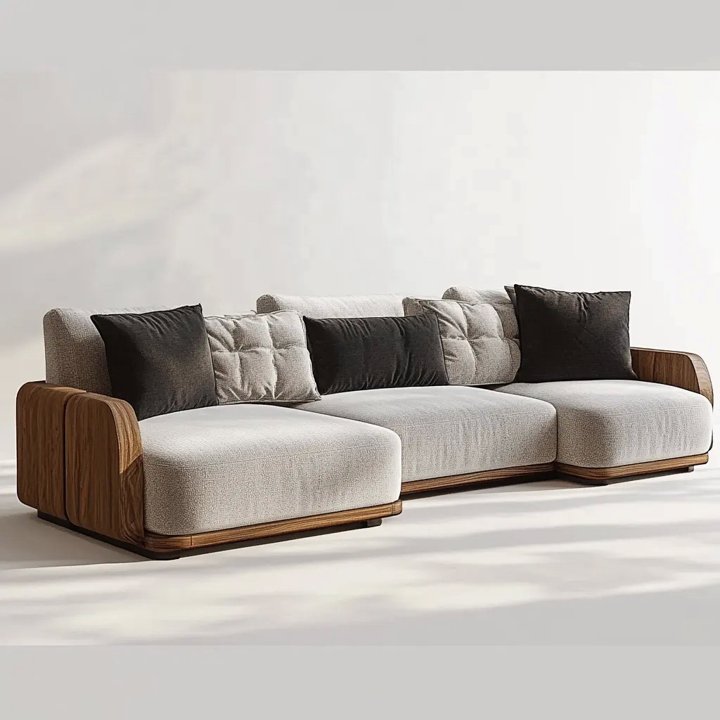 MA0028 Solid wood Matoezzi Modern Style Luxury Fabric Wooden lou