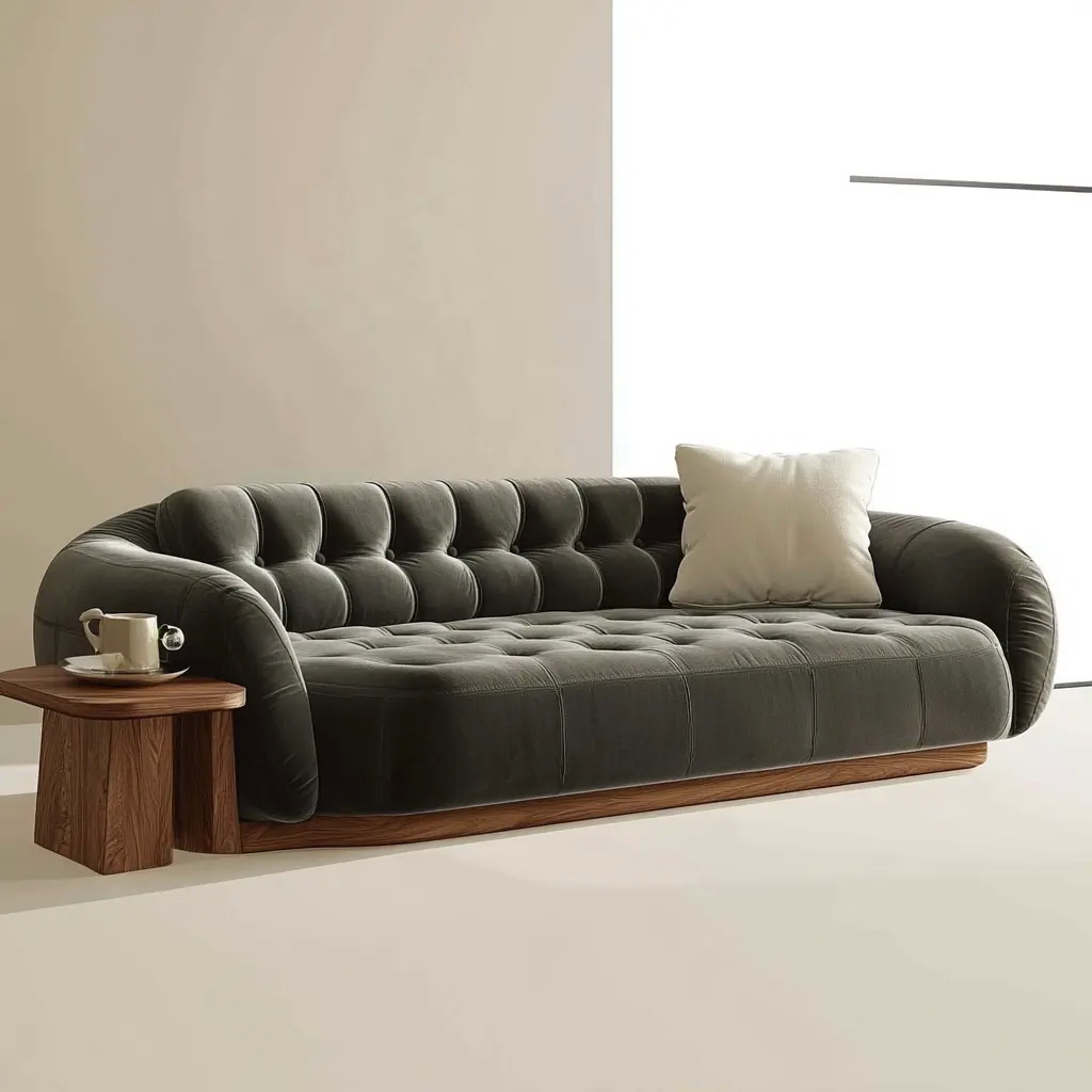 MA0037 Solid wood Matoezzi Modern Style Luxury Fabric Wooden lou
