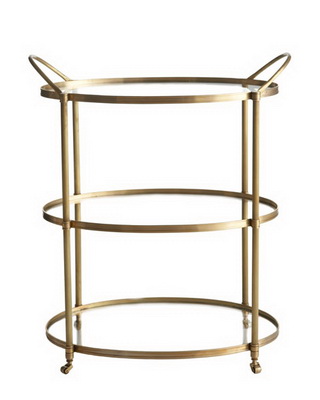 ET00307 Steel end table with marble tops/tempered glass