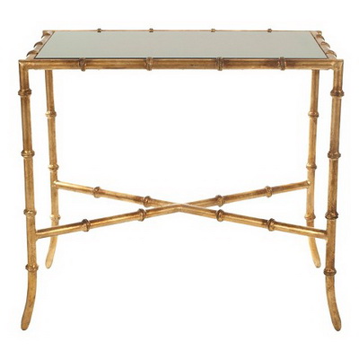 ET00315 Steel end table with marble tops/tempered glass